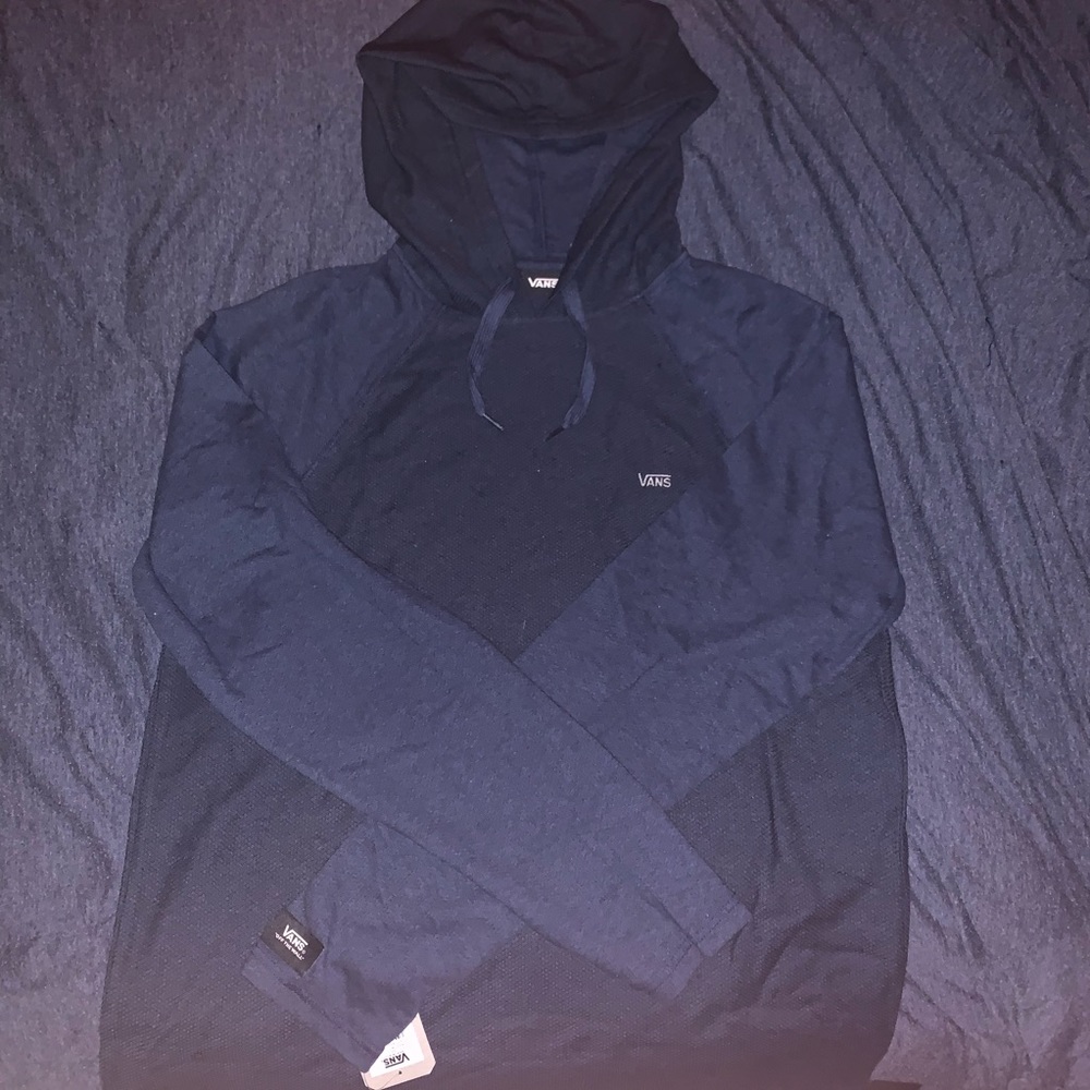 Vans Large Navy Blue Hooded Long Sleeve w/ tags